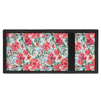 Red Amaryllis Pattern Print Trifold Wallet