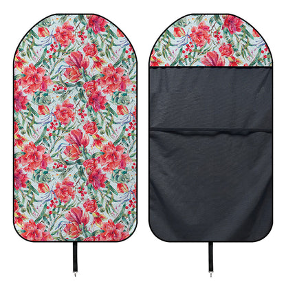 Red Amaryllis Pattern Print Waterproof Car Seat Cover