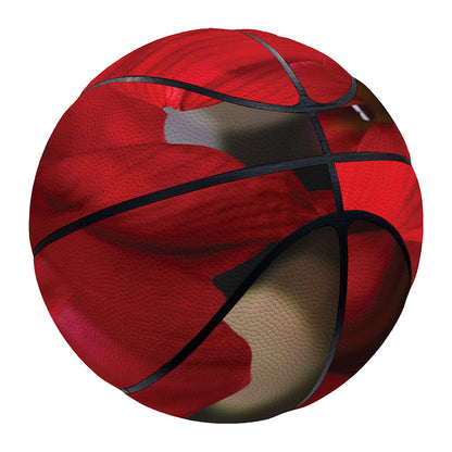 Red Amaryllis Print Basketball