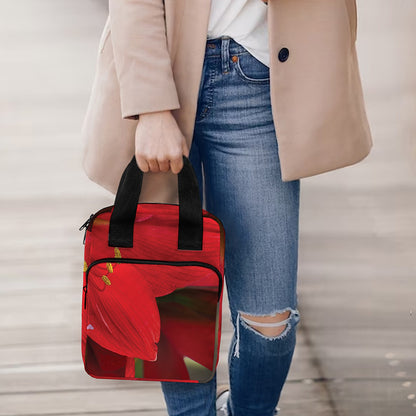 Red Amaryllis Print Bible Tote Bag