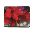 Red Amaryllis Print Bifold Wallet