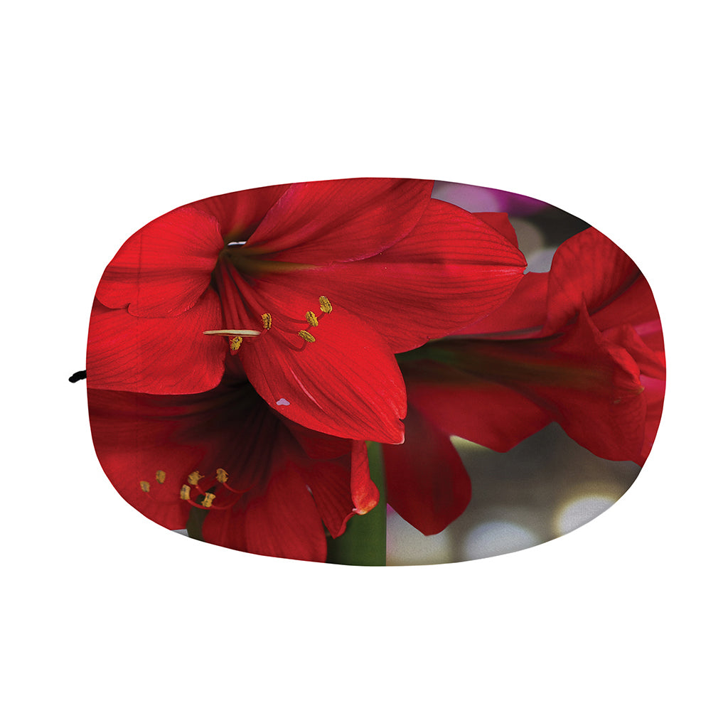 Red Amaryllis Print Car Side Mirror Covers
