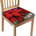 Red Amaryllis Print Chair Cushion Cover