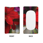 Red Amaryllis Print Changing Pad Cover
