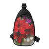 Red Amaryllis Print Chest Bag