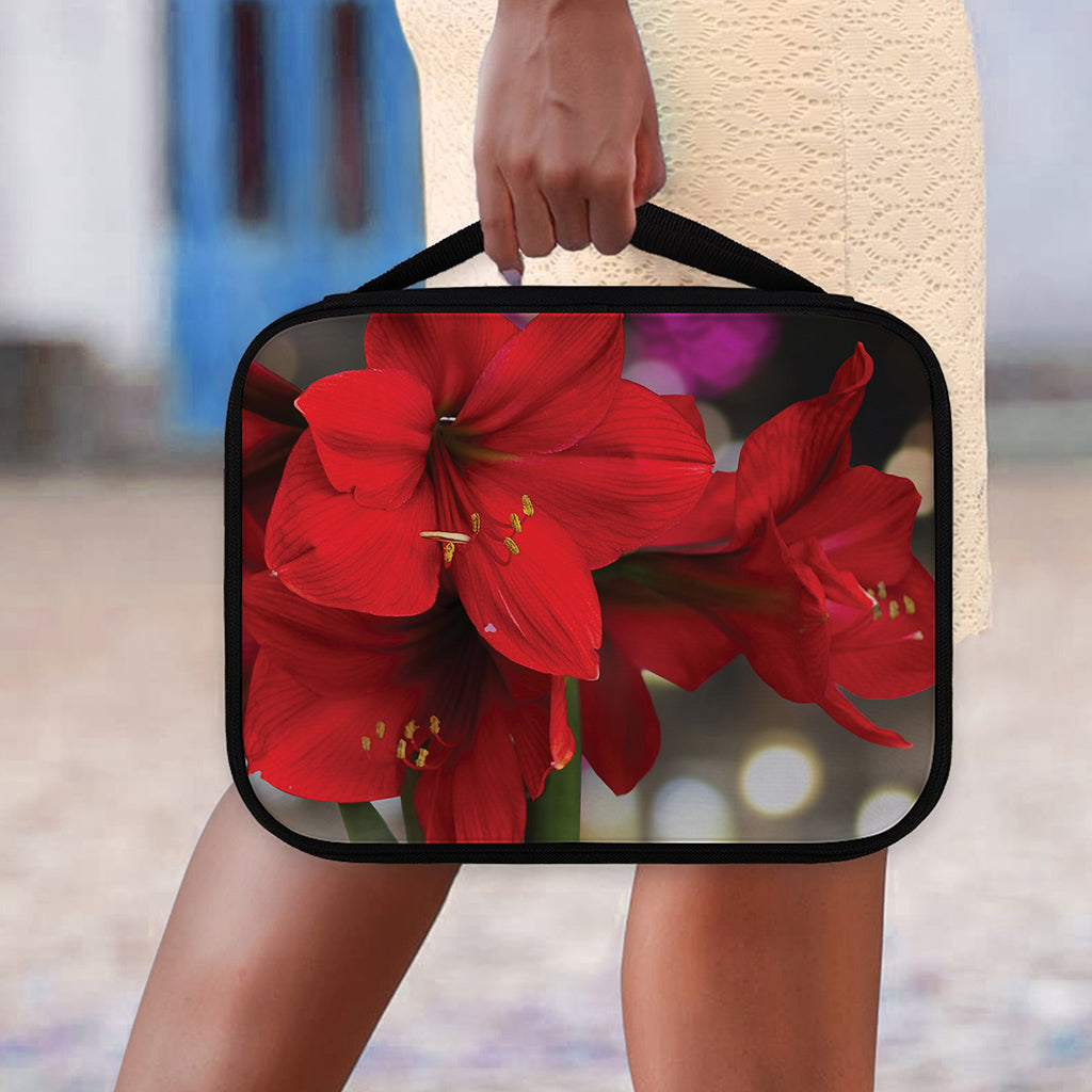 Red Amaryllis Print Classic Bible Case