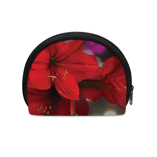 Red Amaryllis Print Coin Purse