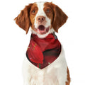 Red Amaryllis Print Dog Bandana