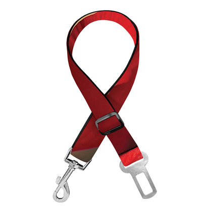 Red Amaryllis Print Dog Seat Belt