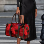 Red Amaryllis Print Duffle Bag
