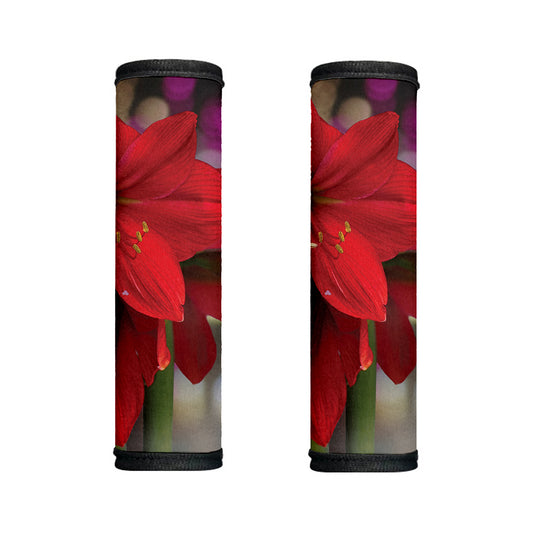 Red Amaryllis Print Handle Covers