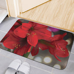 Red Amaryllis Print Indoor Door Mat