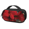 Red Amaryllis Print Portable Cooler Travel Case