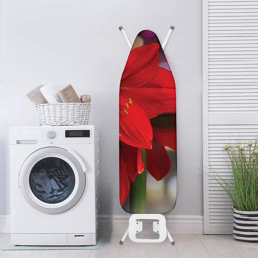 Red Amaryllis Print Ironing Board Cover