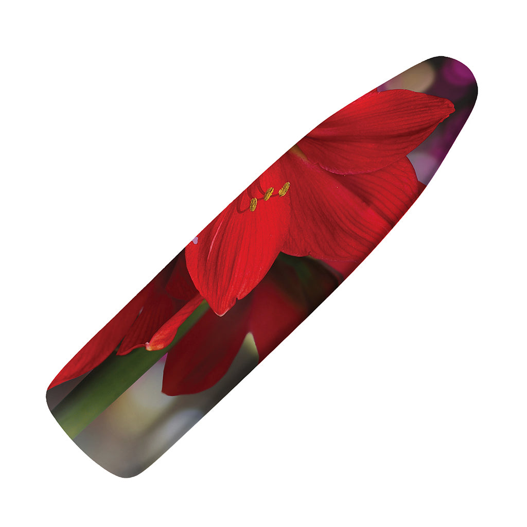 Red Amaryllis Print Ironing Board Cover