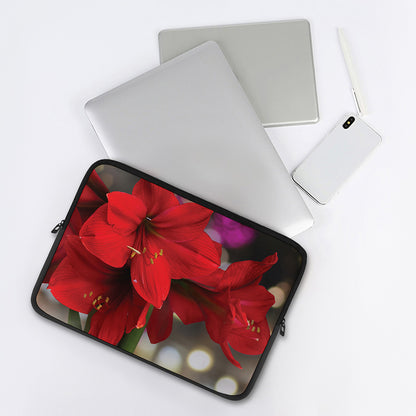 Red Amaryllis Print Laptop Sleeve