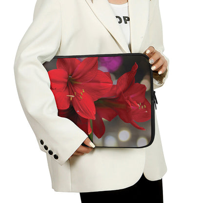 Red Amaryllis Print Laptop Sleeve