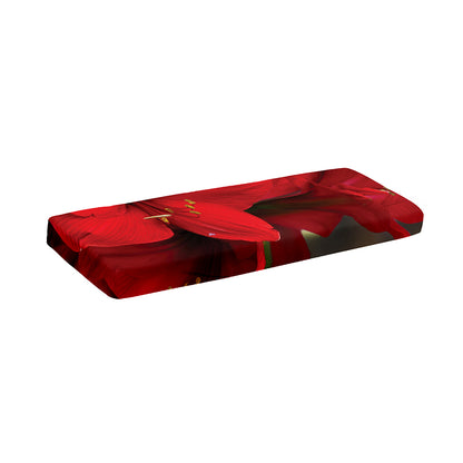 Red Amaryllis Print Piano Keyboard Cover