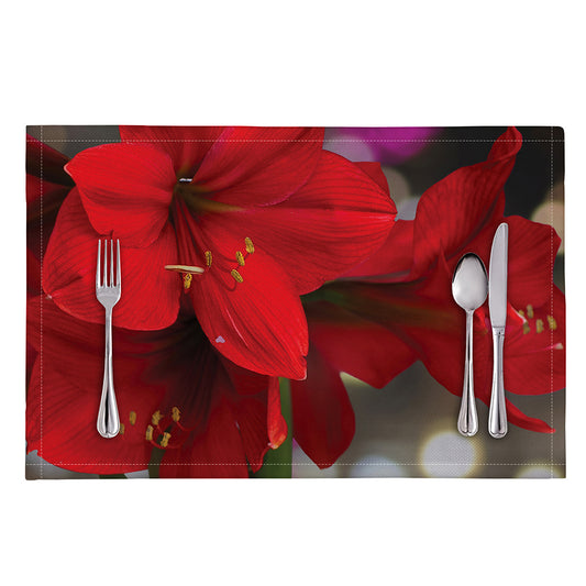 Red Amaryllis Print Placemat