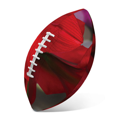 Red Amaryllis Print Rugby Ball