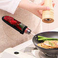 Red Amaryllis Print Skillet Handle Cover