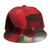 Red Amaryllis Print Snapback Cap