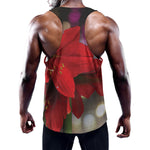 Red Amaryllis Print Training Tank Top
