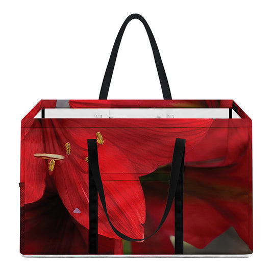 Red Amaryllis Print Utility Tote Bag
