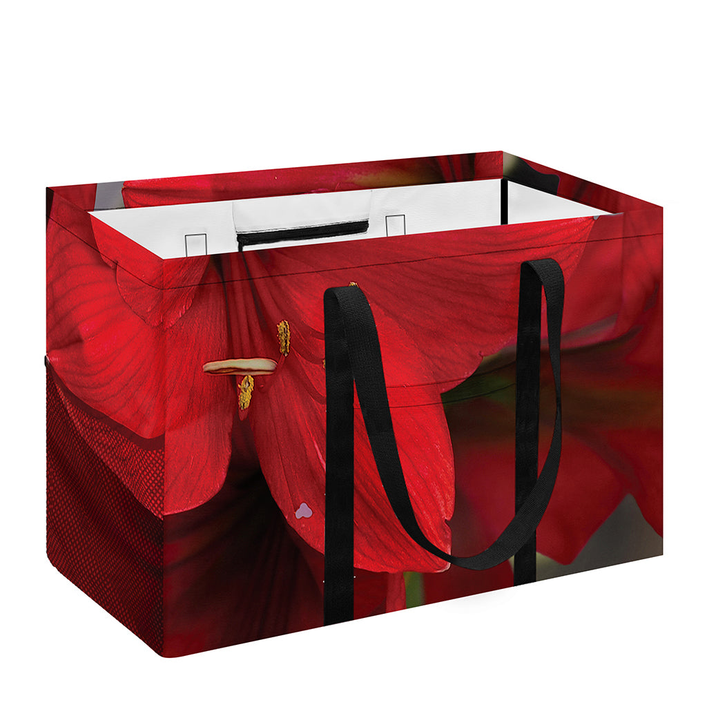 Red Amaryllis Print Utility Tote Bag