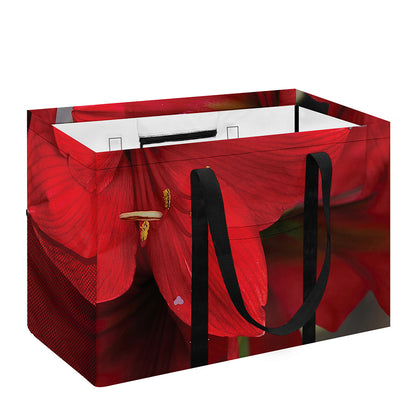 Red Amaryllis Print Utility Tote Bag
