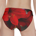 Red Amaryllis Print Women's Panties