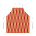 Red And Beige Japanese Pattern Print Adjustable Apron