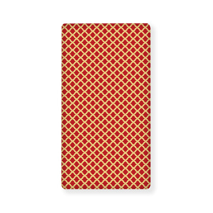 Red And Beige Japanese Pattern Print Baby Crib Sheet