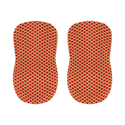 Red And Beige Japanese Pattern Print Bar Stool Covers