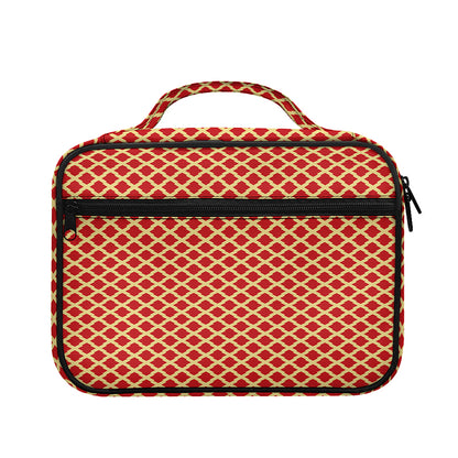 Red And Beige Japanese Pattern Print Briefcase Bible Bag