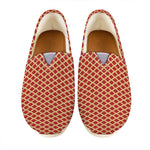 Red And Beige Japanese Pattern Print Casual Shoes