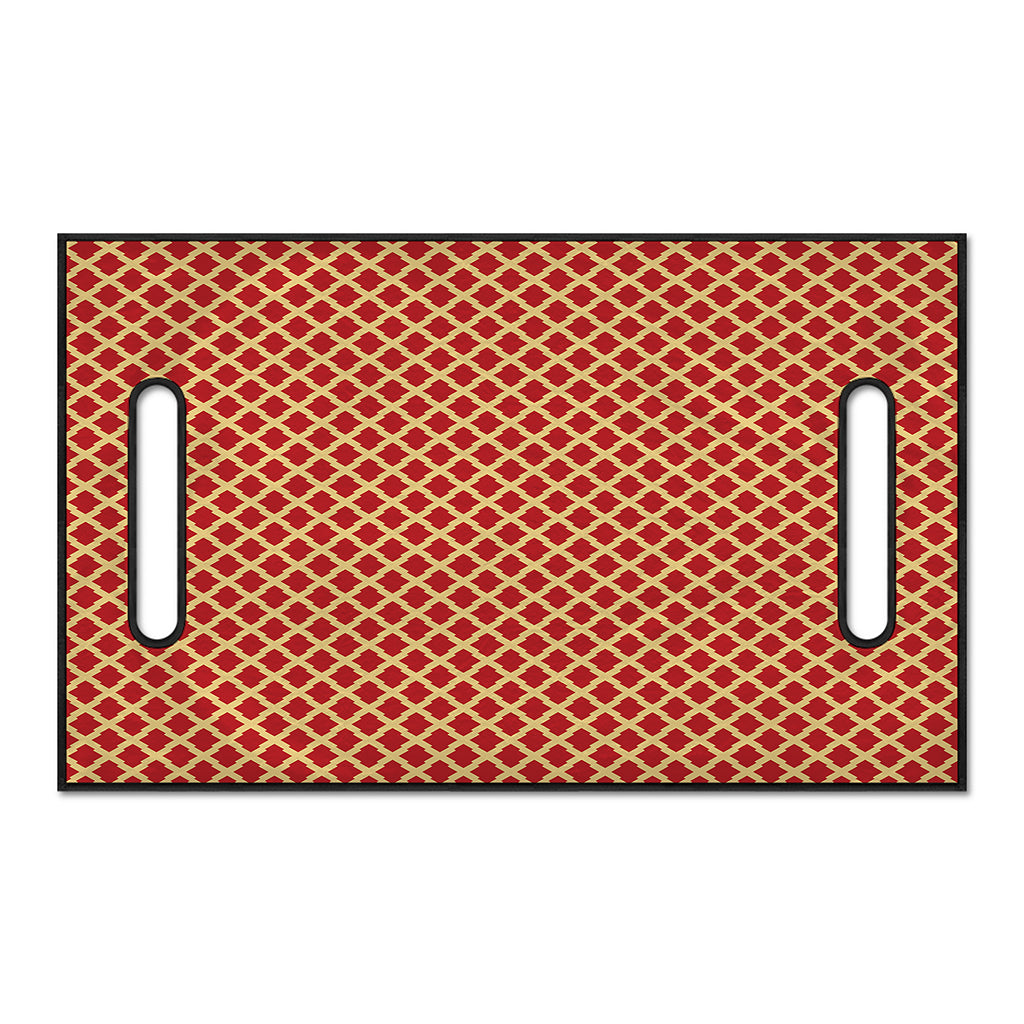 Red And Beige Japanese Pattern Print Golf Cart Seat Cover