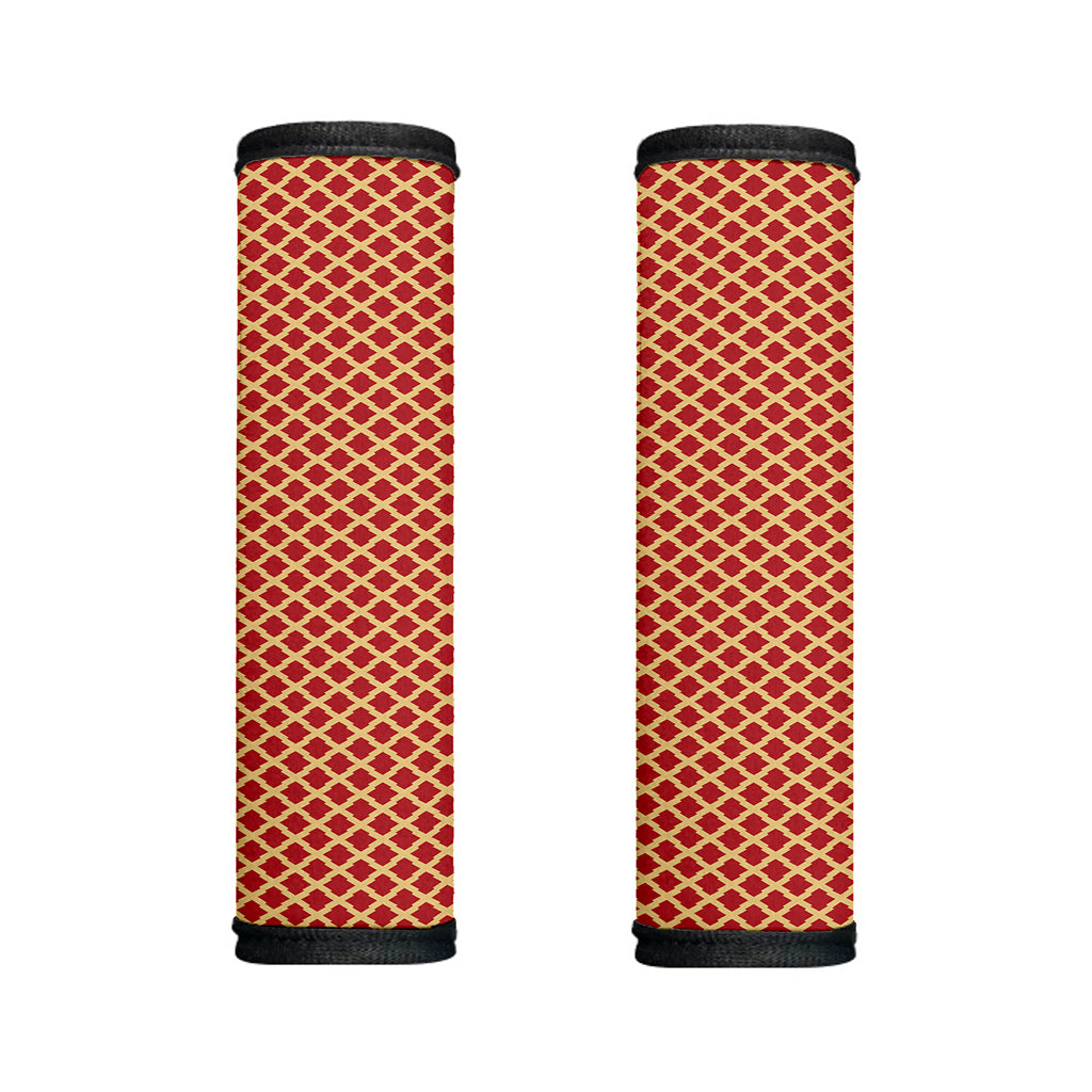 Red And Beige Japanese Pattern Print Handle Covers