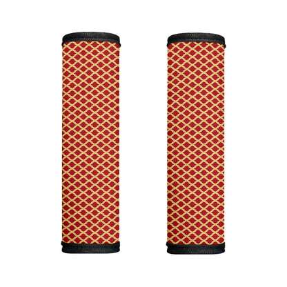 Red And Beige Japanese Pattern Print Handle Covers