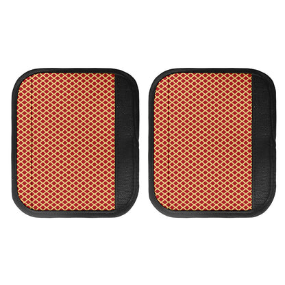 Red And Beige Japanese Pattern Print Handle Covers