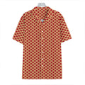 Red And Beige Japanese Pattern Print Hawaiian Shirt