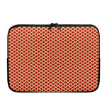 Red And Beige Japanese Pattern Print Laptop Sleeve
