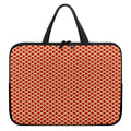 Red And Beige Japanese Pattern Print Laptop Sleeve With Handle