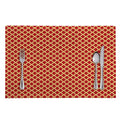 Red And Beige Japanese Pattern Print Placemat