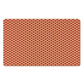 Red And Beige Japanese Pattern Print Polyester Doormat