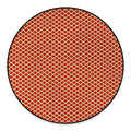 Red And Beige Japanese Pattern Print Round Floor Mat