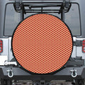 Red And Beige Japanese Pattern Print Tire Cover