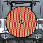 Red And Beige Japanese Pattern Print Tire Cover With Camera Hole