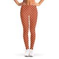 Red And Beige Japanese Pattern Print Women's Leggings