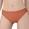 Red And Beige Japanese Pattern Print Women's Panties